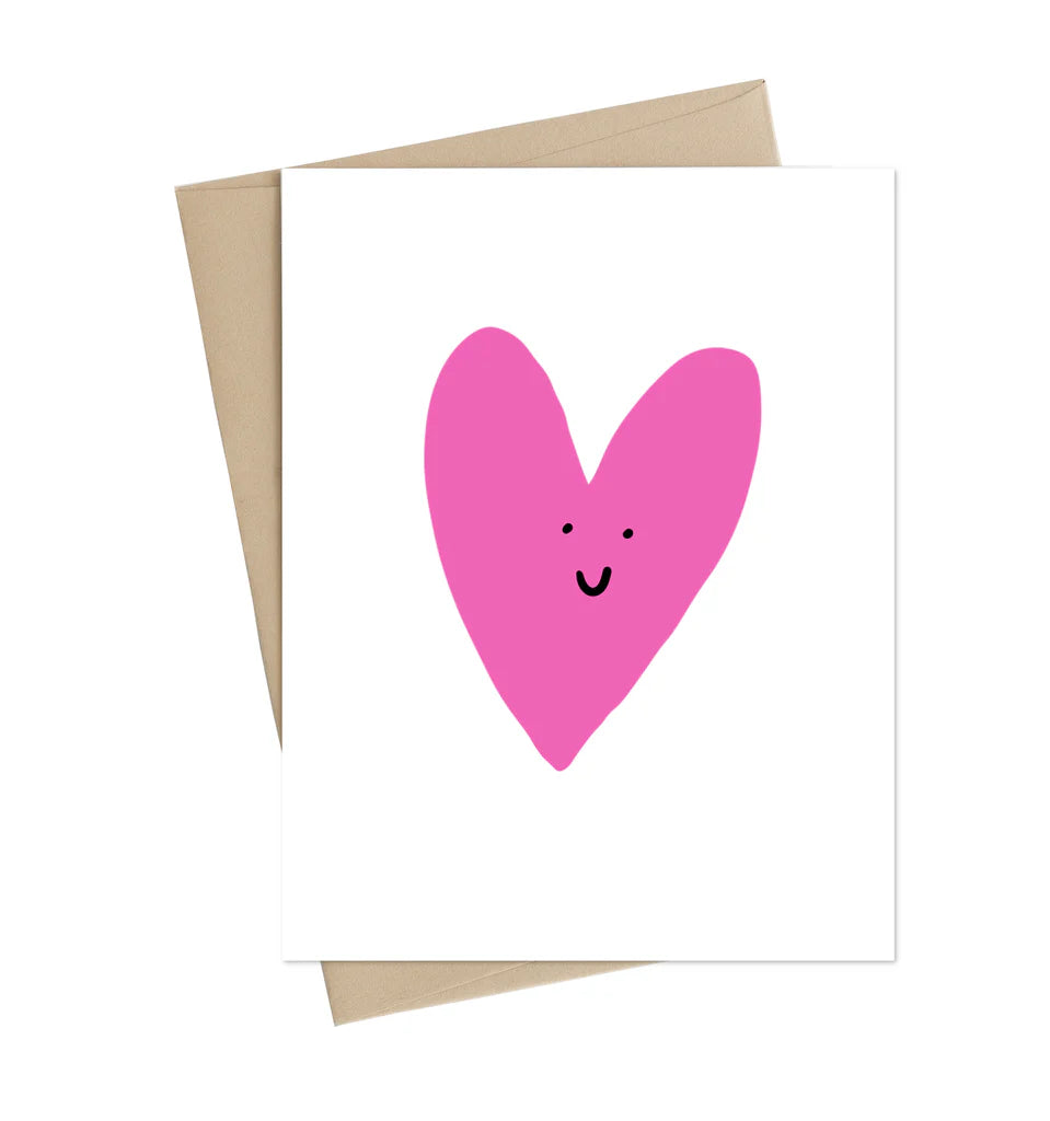 Little May Papery | Pink Heart Mini Note Card