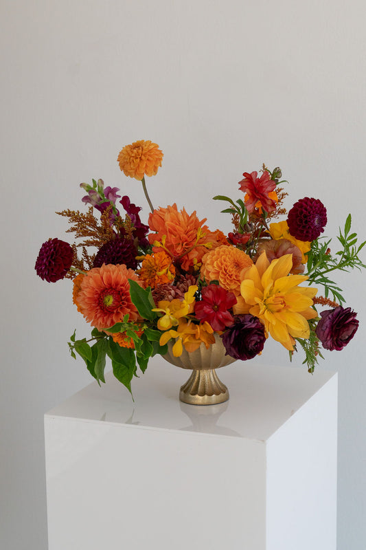 Diwali Gold Pedestal Arrangement