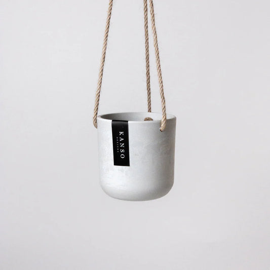 Kanso Designs | White Stone Hanging Planter