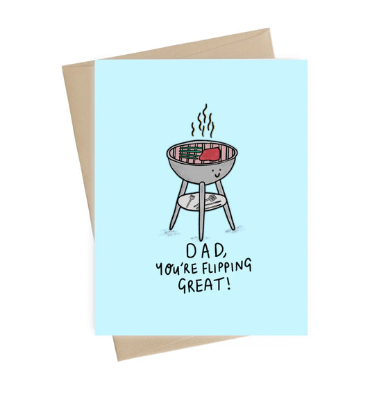 Flipping Great Dad Greeting Card